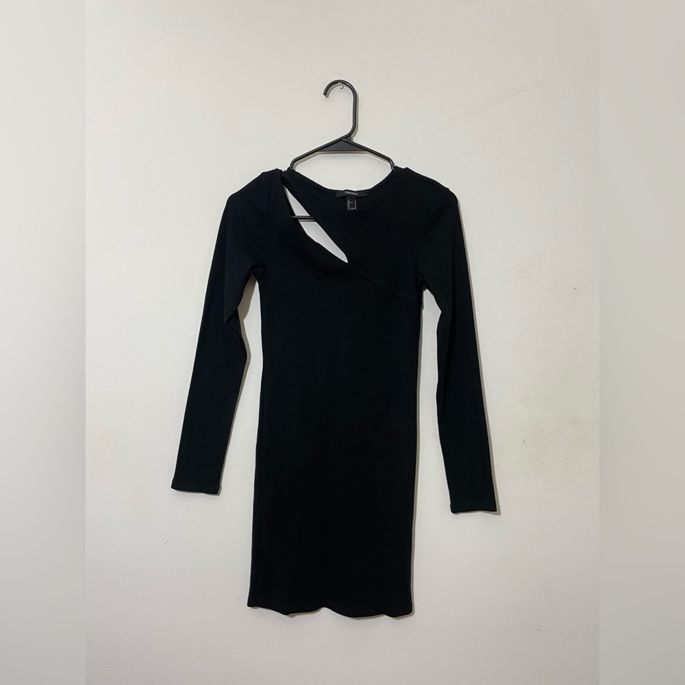 NWOT Forever 21 Ribbed Black Mini Dress